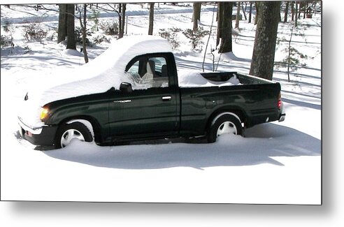 Snow Metal Print featuring the photograph Pickup In The Snow by Pamela Hyde Wilson