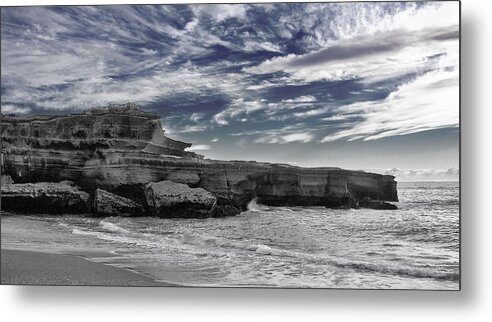 New Zealand Metal Print featuring the photograph Punakaiki Truman Track #4 - Black and White by Stuart Litoff