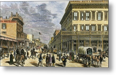 19th Century Metal Print featuring the photograph Sacramento In 1878 by Prisma Archivo