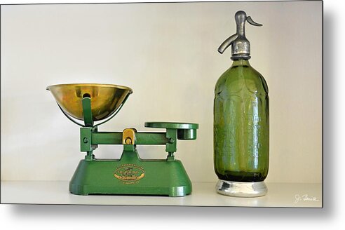 Scale Metal Print featuring the photograph Scale and Bottle by Joe Bonita