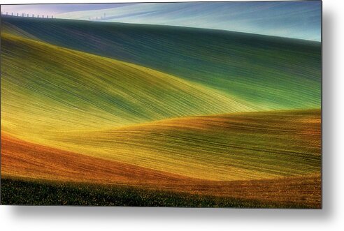 Moravia Metal Print featuring the photograph Spring Fields by Piotr Krol (bax)