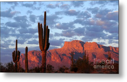 Superstition Metal Print featuring the photograph Superstition Mountain Shades of Sunset by Joanne West