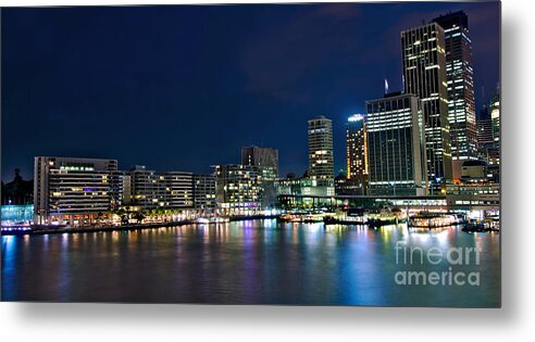 Photography Metal Print featuring the photograph Sydney Cityscape by Night by Kaye Menner