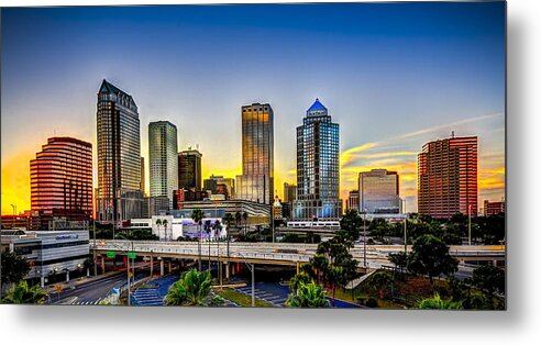 Florida Metal Print featuring the photograph Tampa Skyline by Marvin Spates