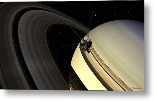 Spaceship Metal Print featuring the digital art Target Titan by David Robinson