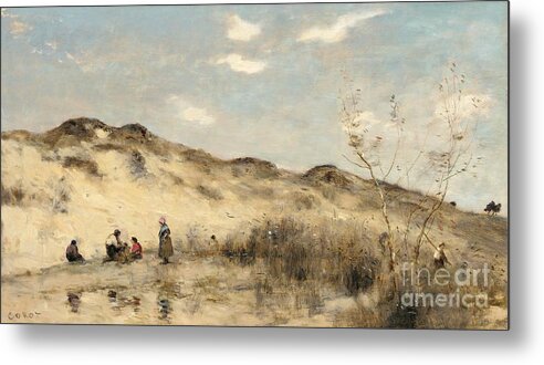 Dune Metal Print featuring the painting The Dunes of Dunkirk by Jean Baptiste Camille Corot