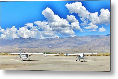 Airplanes Metal Print featuring the photograph Tied Down by Marilyn Diaz