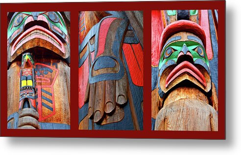 Native American Metal Print featuring the photograph Totem 3 by Theresa Tahara