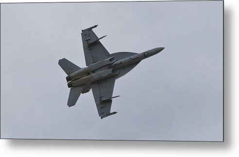 Us Dod F/a18 Super Hornet Metal Print featuring the mixed media US Airforce F-18 Super Hornet by Maj Seda