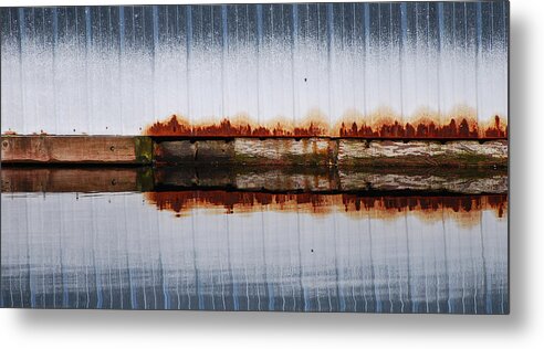 Industrial Metal Print featuring the photograph Waterline by Jani Freimann