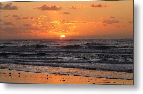 Beach Metal Print featuring the photograph Wildwood Beach Here Comes the Sun by David Dehner