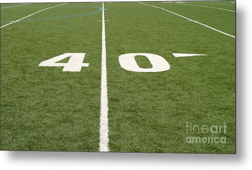 American Metal Print featuring the photograph Football Field Forty #1 by Henrik Lehnerer