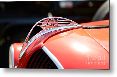 1937 Plymouth Pick Up Truck Metal Print featuring the photograph 1937 Plymouth Sailing Ship Hood Ornament by Paul Ward