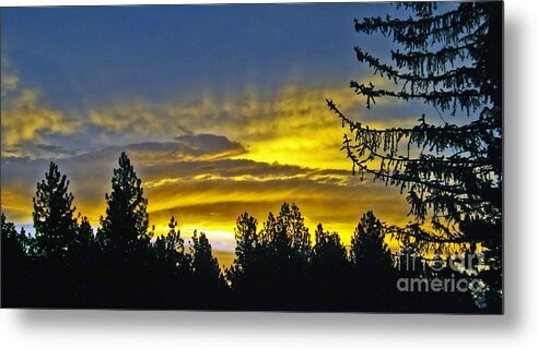 Sunrise Metal Print featuring the photograph Firey Sunrise by Gary Brandes