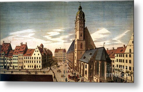 1735 Metal Print featuring the photograph St. Thomas Church, Leipzig Germany by Granger