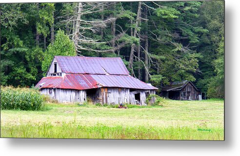 Barns Metal Print featuring the photograph Old Barn near Cashiers NC by Duane McCullough