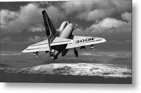 Aviation Metal Print featuring the digital art Carrier Launch #1 by Richard Rizzo