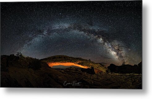 Milky Way Metal Print featuring the photograph Mesa Arch #1 by Erika Fawcett