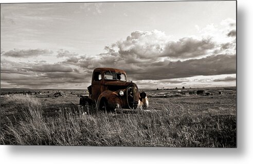 1938 Ford Metal Print featuring the photograph Abandoned Ford Pickup by Steve McKinzie