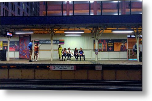 Train Station Metal Print featuring the photograph Waiting For The Train #2 by Rosanne Licciardi