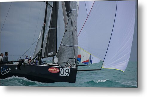 Sail Metal Print featuring the photograph Downwind Work #7 by Steven Lapkin