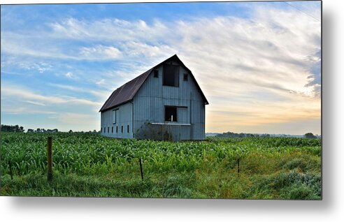 Green Metal Print featuring the photograph After Summer Rains Panorama by Bonfire Photography