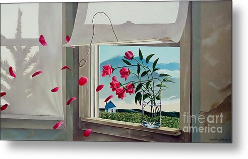 Roses Metal Print featuring the painting Always with you by Christopher Shellhammer