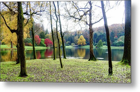 Autumn Metal Print featuring the photograph Autumn by the lake by Colin Rayner