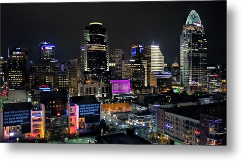 Cincinnati Metal Print featuring the photograph Blink Cincinnati - Skyline by Craig Bowman