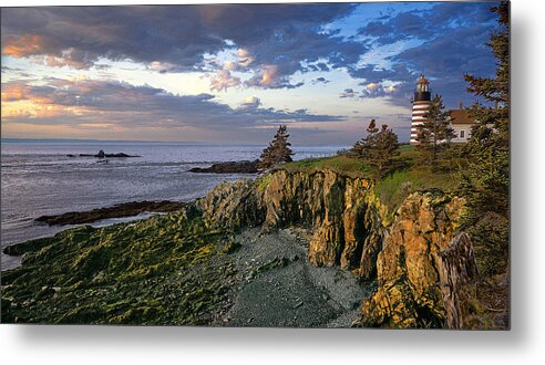 Lighthouse Sentinel Metal Print featuring the photograph Bold Coast Sentinel by Marty Saccone