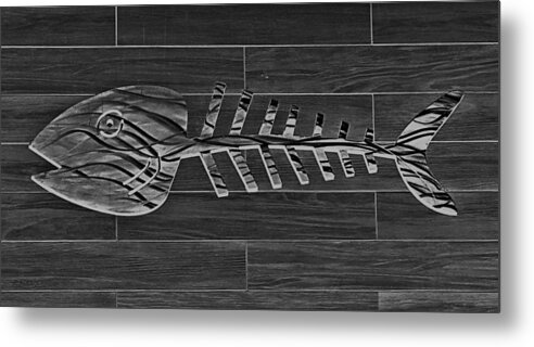 Fish Metal Print featuring the photograph Bonefish B W by Rob Hans