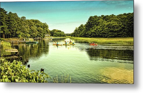 Canoe Metal Print featuring the photograph Canoeing by Gina Cormier