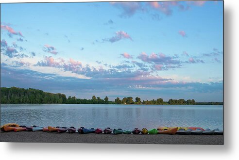 Kayak Metal Print featuring the photograph Colored Kayak's by Kathy Duncan