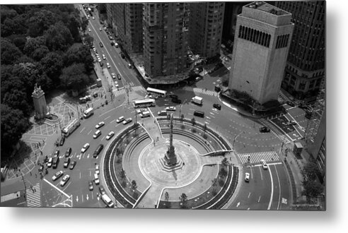 Building Metal Print featuring the photograph Columbus Circle NYC c.2005 by Frank Mari