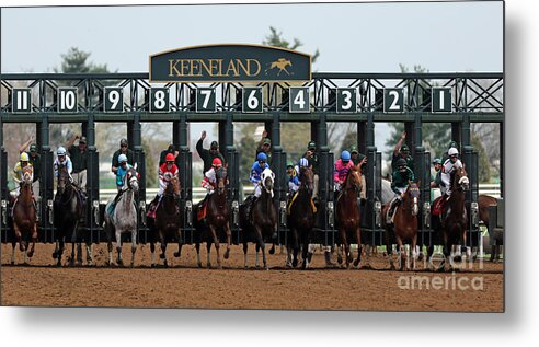 Keeneland Metal Print featuring the photograph Keeneland Race Day by Angela G