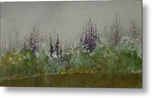 Fog Metal Print featuring the painting Fog Across the Fields by Carolyn Doe