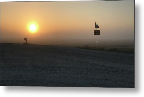 Fog Metal Print featuring the photograph Foggy Hawkeye Sunrise by Jame Hayes