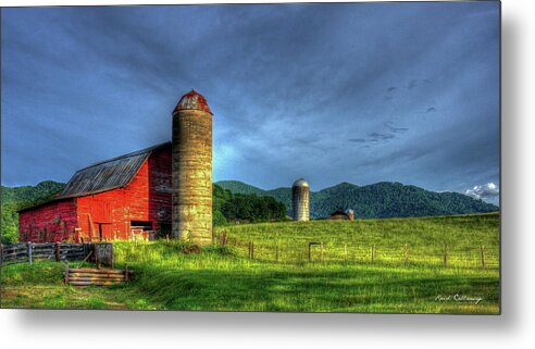 Reid Callaway Friend For Life Metal Print featuring the photograph Friends For Life Great Smoky Mountains Red Barn Art by Reid Callaway