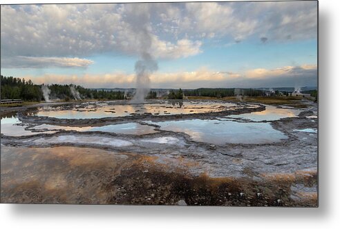 Geysers Metal Print featuring the photograph Great Fountain Geyser by Ronnie And Frances Howard