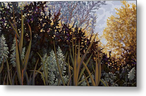 Nature Metal Print featuring the painting Growing Wild by Hans Neuhart