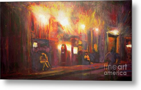 New Orleans Metal Print featuring the painting Irene's Cuisine - New Orleans by Francelle Theriot