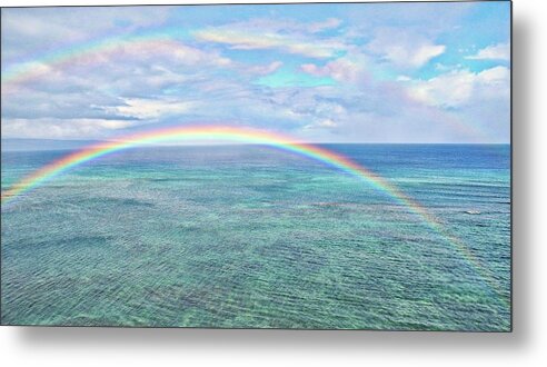 Rainbow Metal Print featuring the photograph Maui Double Rainbow by Kirsten Giving
