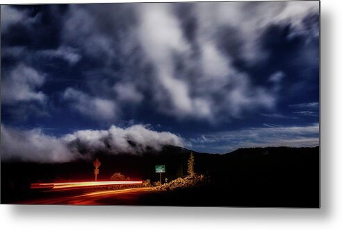 Night Metal Print featuring the photograph McKenzie Pass by Cat Connor