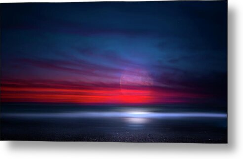Ocean Metal Print featuring the photograph Moon Tide by Mark Andrew Thomas