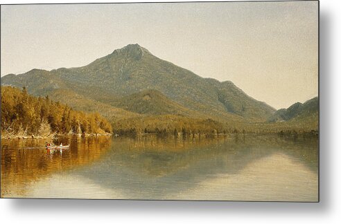 Sanford Robinson Gifford Metal Print featuring the painting Mount Whiteface from Lake Placid by Sanford Robinson Gifford