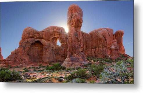 Desert Metal Print featuring the photograph Parade of Elephants in Arches National Park by Mike McGlothlen