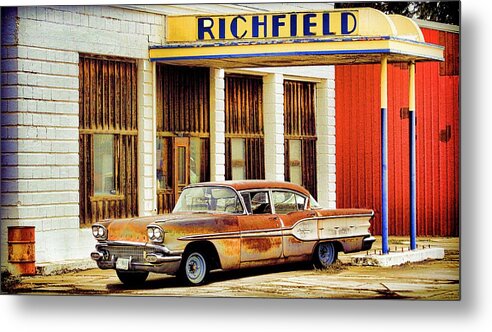 Gas Station Metal Print featuring the photograph Richfield Gas by Steve McKinzie