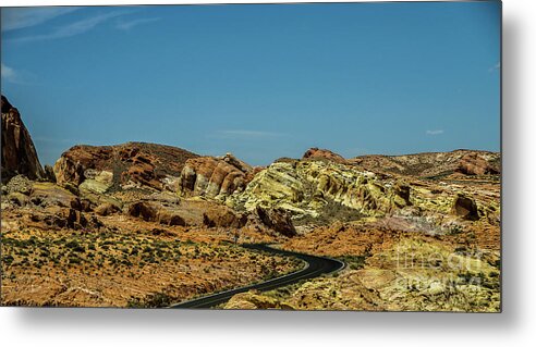 Valley Of Fire Metal Print featuring the photograph Road To Valley of Fire by Stephen Whalen