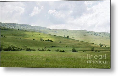 Clouds Metal Print featuring the photograph Rolling Landscape, Romania by Perry Rodriguez