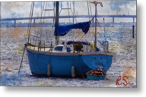 Sailboat Metal Print featuring the photograph Sailboat and Dingy by Robert Salazar